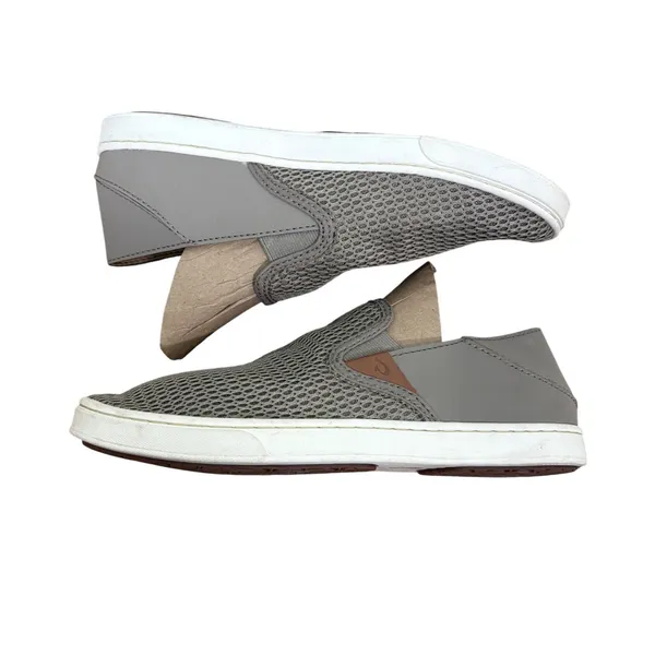 Olukai Pehuea Green Gray Mesh Slip On Sneakers Women Shoes Drop In Heel size 8 - Image 6