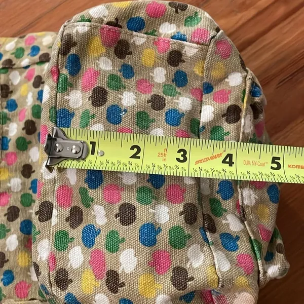 Kavu Canvas Tan Apple Print Shoulder Bag Tote 7x10x3 in - Image 10