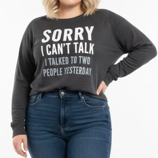Gray Graphic Sweatshirt Size 4X - Image 2