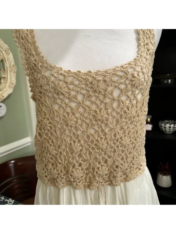 Anthropologie Beckett Crochet Eyelet Dress – Size Medium - Image 4