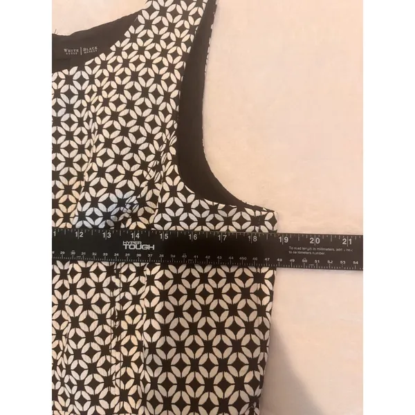 WHITE HOUSE BLACK MARKET black and white dress SZ 14 - Image 13