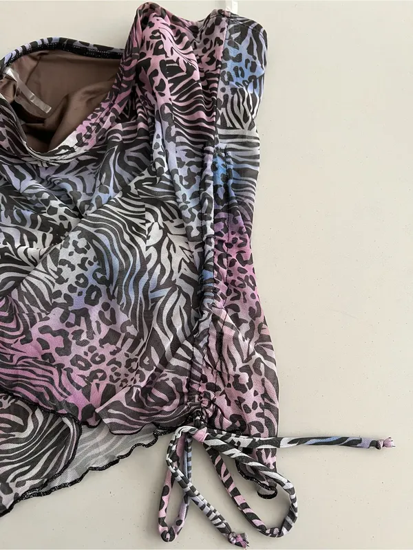 Pretty Rebel Animal-Print tube top size M - Image 5