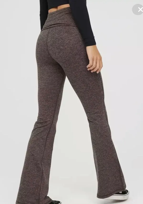 Aerie MEDIUM LONG OFFLINE By The Hugger High Waisted Foldover Flare Legging - Image 7