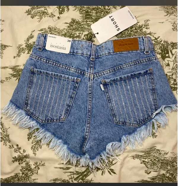 Rhinestone shorts Blue Size XS - Image 2