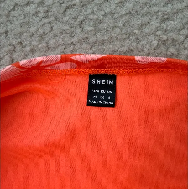 SheIn Orange Flower Skirt - Image 3