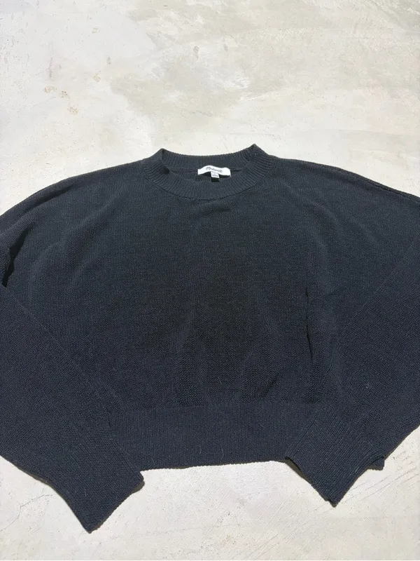 Madewell Black Crewneck Women's Sweater large - Image 2