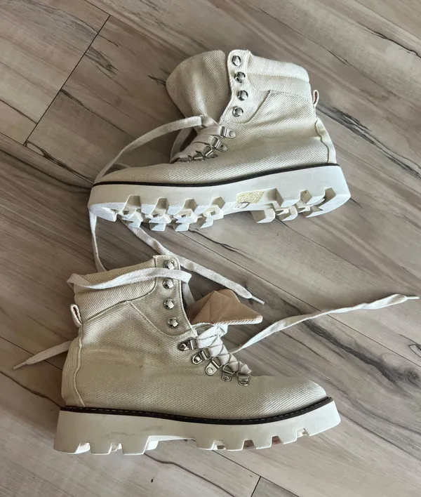 Arlene Combat Boot 6.5 Beige Tan - Image 6