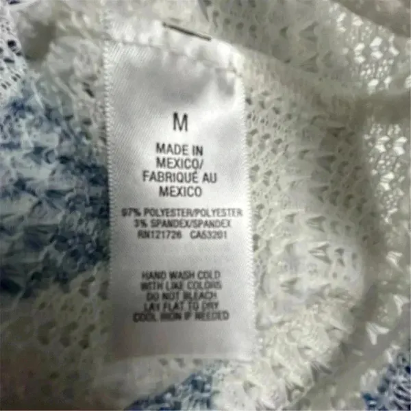 Aeropostale Women's M White Blue‎ Heart  Pullover Sweater Solid Pattern - Image 5