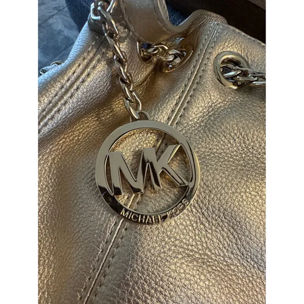 Michael Kors Jet Set Leather Hobo Shoulder Bag‎ Purse MK Charm Chain NWOT - Image 13