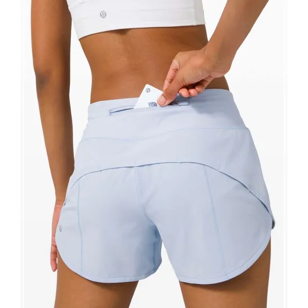 Lululemon Womens‎ Daydream Blue Speed Up Short Long 4" Active Running Shorts 14T - Image 2