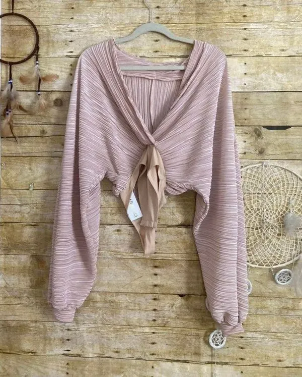 NWT Elegant Pleated Bodysuit  - Image 6