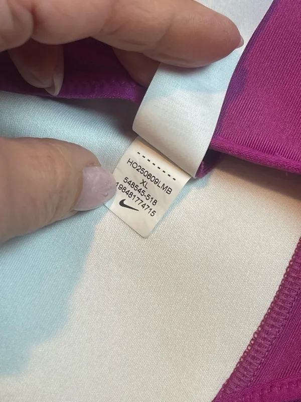 Nike Dri-FIT Magenta Pink Swoosh Sports Bra XL Extra Large Racerback Athleisure - Image 6