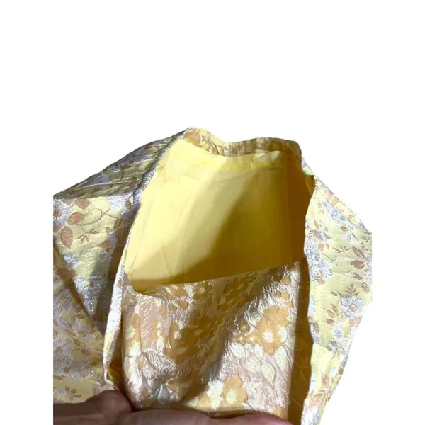Lulus Favorite Song‎ Yellow Floral Jacquard Off-The Shoulder Mini Dress S NWT - Image 4