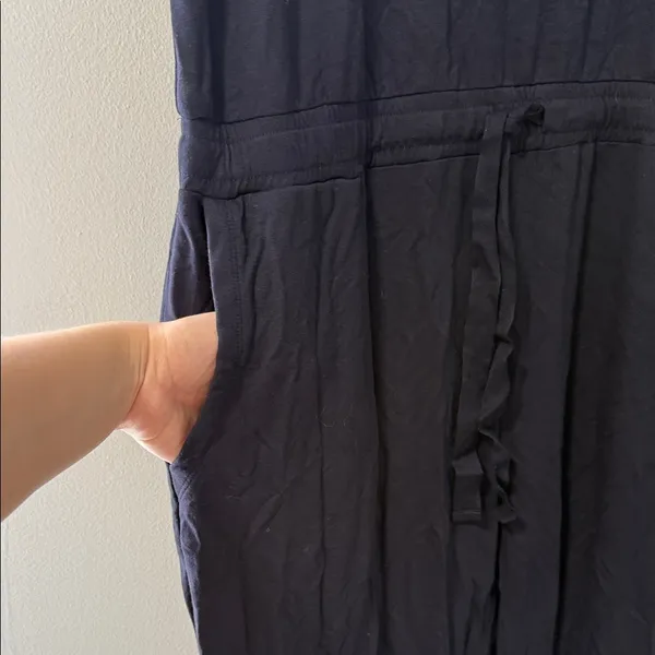 Daily Ritual NWT Navy Blue Tank Top Straight Leg Jumpsuit Size XL - Image 5