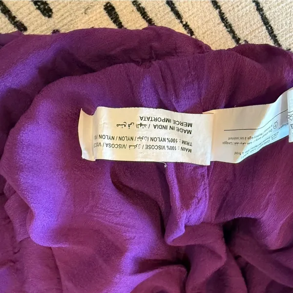 Silvian Heach Purple Knit Mini Dress Tiered Ruffle Hem Medium - Image 5
