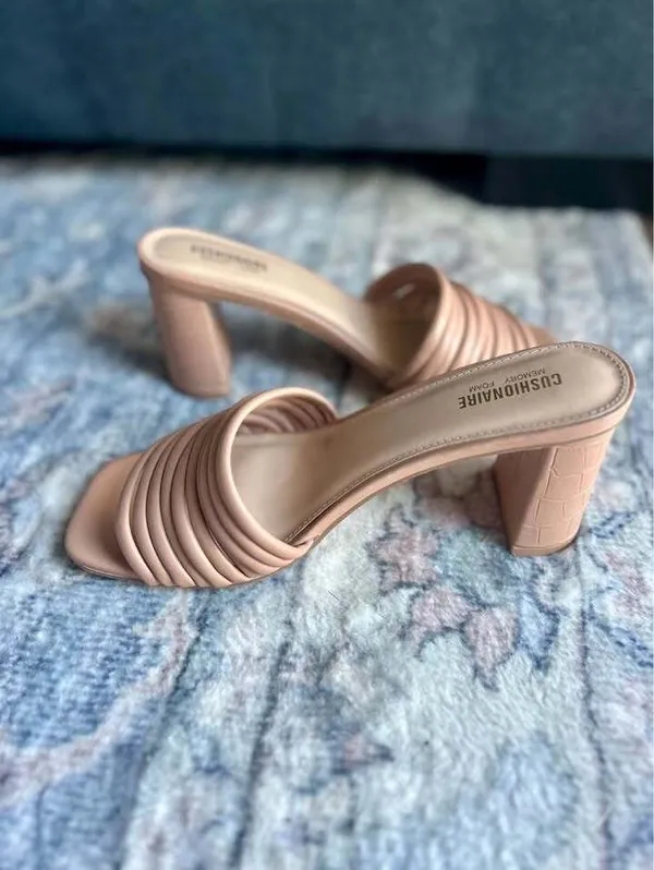 Cushionare Irma Nude Strappy Block Heel Sandals Size 8 Women’s - Image 8