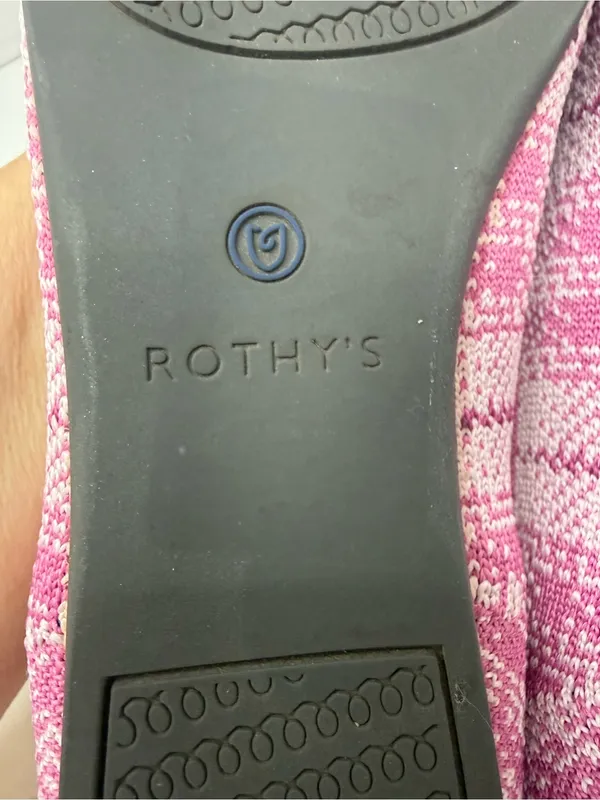 Rothy’s The Point Pink Plaid Limited Edition Breast Cancer Women’s Sz 9w - Image 9