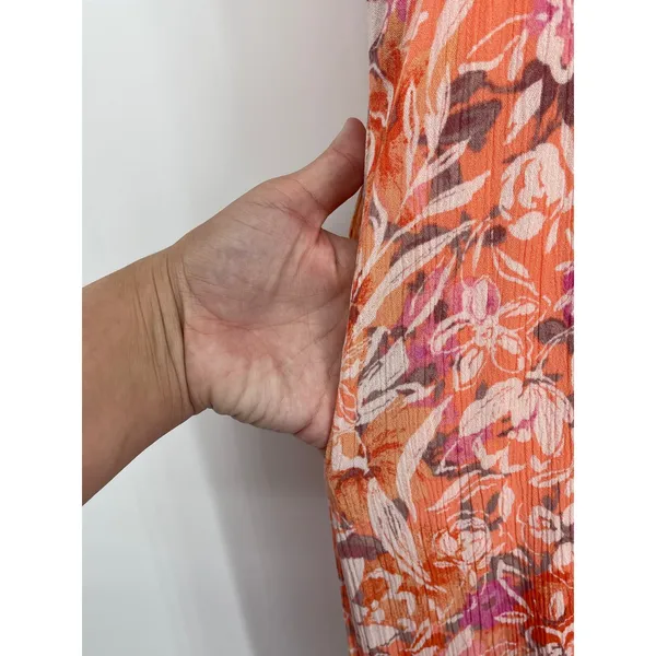 Torrid Women's Floral Print Crochet Trim Midi Dress‎ Size 2X Boho Beach Flowy - Image 5
