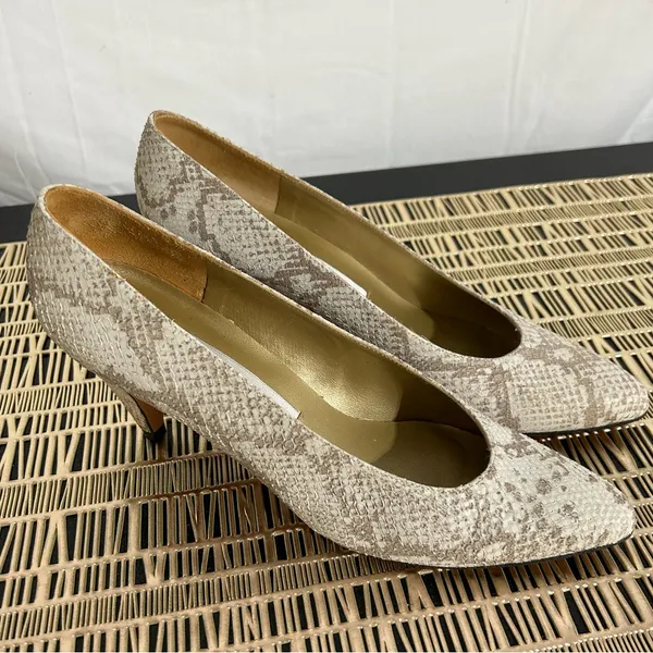 Vintage Evan Picone Snakeskin‎ Pumps Size 9 - Image 2