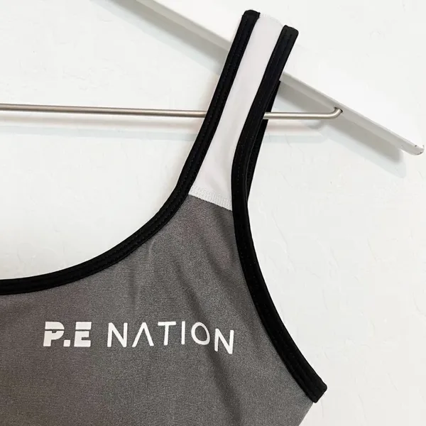 PE‎ Nation Sports Bra Size XS Multi Colorblock Criss Cross Straps Gorp Pilatates - Image 2