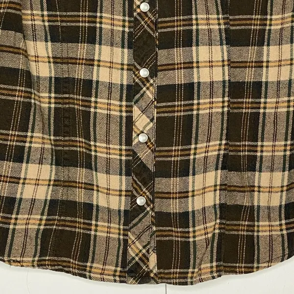 Active Western Cut Flannel Shirt Brown Size XS - Image 4