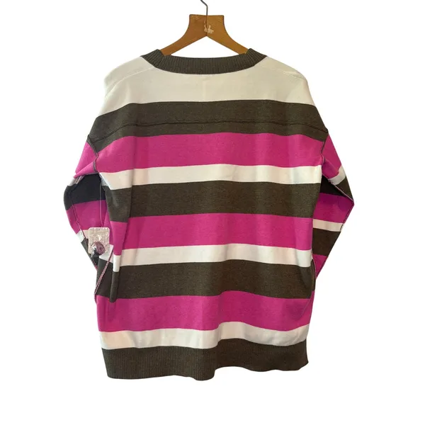 Free People NWT League of Her Own Oversized Cardigan Sweater Pink‎ Brown XS - Image 4