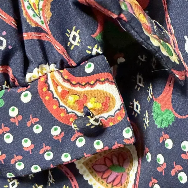 Lorch 70s Long Sleeve Paisley Blouse with Pussybow Necktie - Image 5