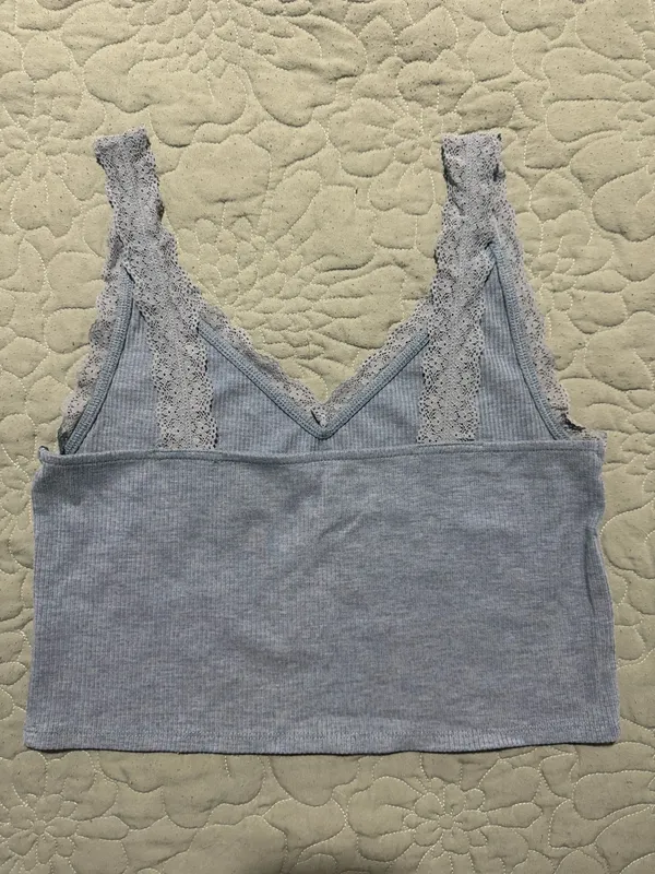 American Eagle Blue Lace Tank Top - Image 3