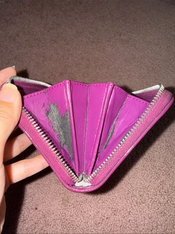 Coach Ashley Op Art Zip Around Wallet Purple - Image 10