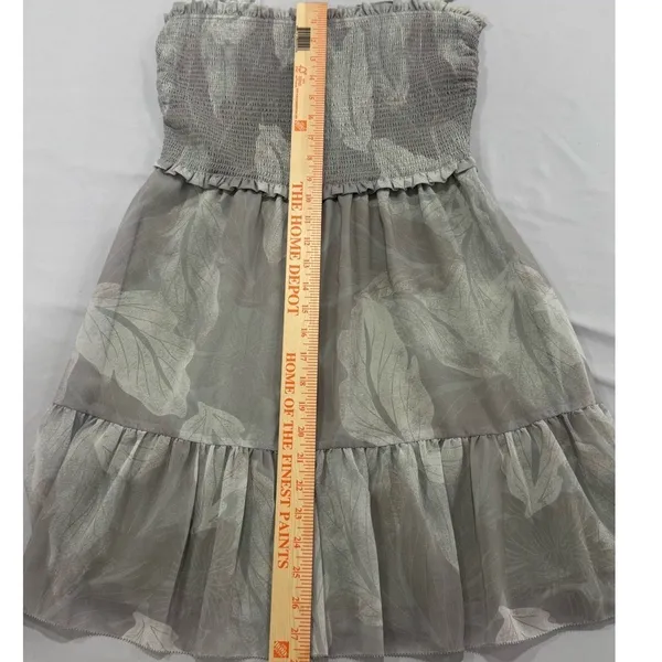 Aritzia Wilfred Catamaran Mini Dress Smocked Gray Medium‎ - Image 5