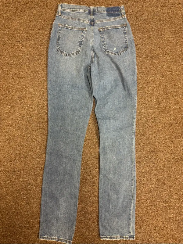 Abercrombie & Fitch The ’90s Slim Straight Ultra High Rise Jeans Size 27 EUC - Image 6