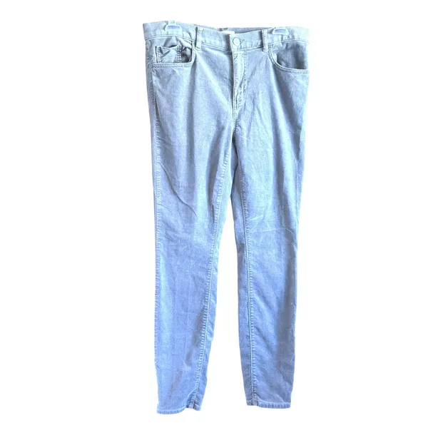 LOFT Modern Skinny Corduroy Pants Womens 28/6 Taupe Grey Stretch‎ Trousers - Image 2