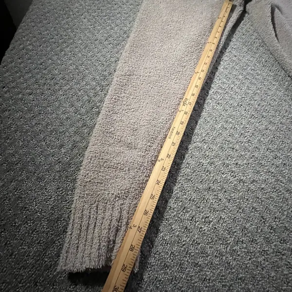 UGG Fleece Jogger Pants Women‎ Medium Beige Textured Knit Lounge Pockets - Image 8