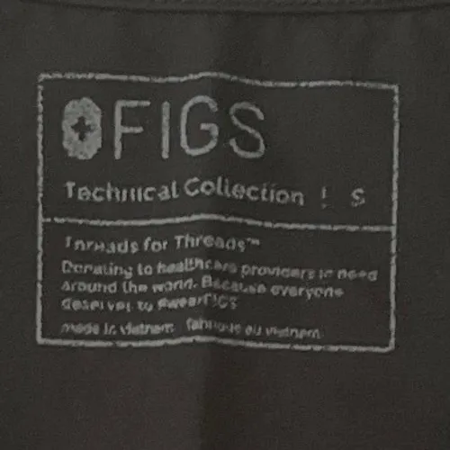 Figs Catalina One Pocket Scrub Top Black Small FREEx Medical Healthcare EUC - Image 4
