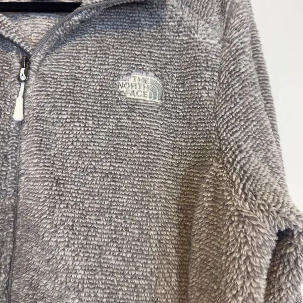 The North Face Jacket Womens Gray Heavy Osito Sherpa EUC Full Zip XL Warm Winter - Image 4