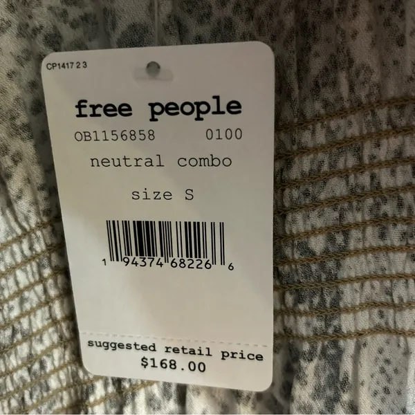 Free‎ People Wild Nights Snake Print Kimono Duster Brown Size S - Image 7