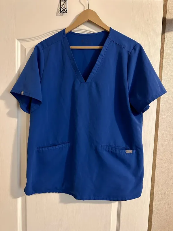 FIGS - Royal Blue Casma Scrub Top - Great Condition! - Image 2