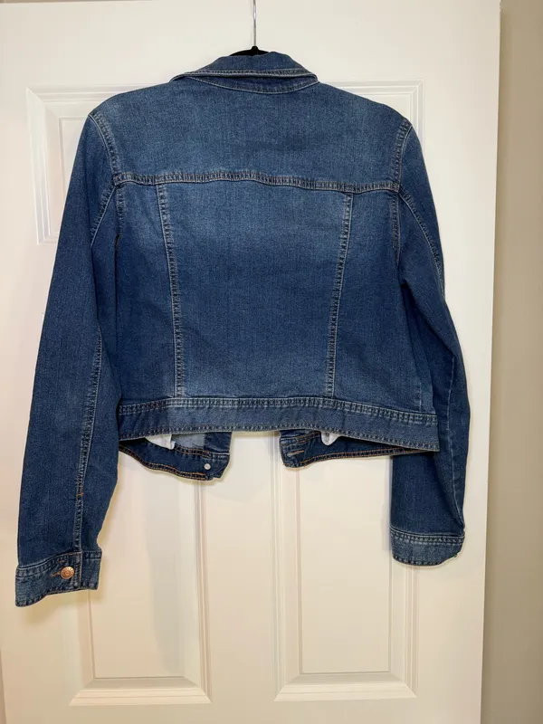 Celebrity Pink Dark Blue Jean Jacket Size Large - Image 3