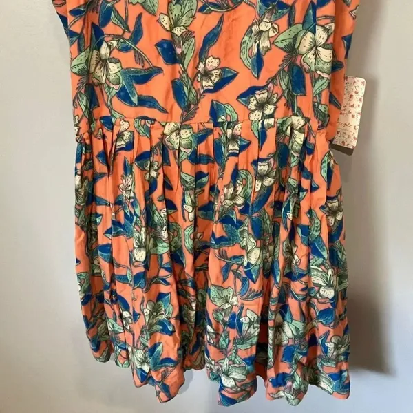 Free people Dear You Floral Mini Dress Ruffle Straps Large NEW #785 - Image 8