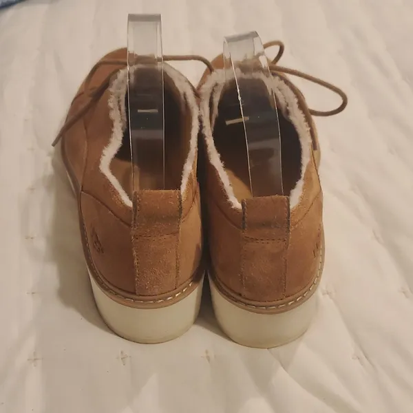 UGG JOHANNA SPILL SEAM OXFORDS platform Oxford shoes in chestnut suede - Image 2