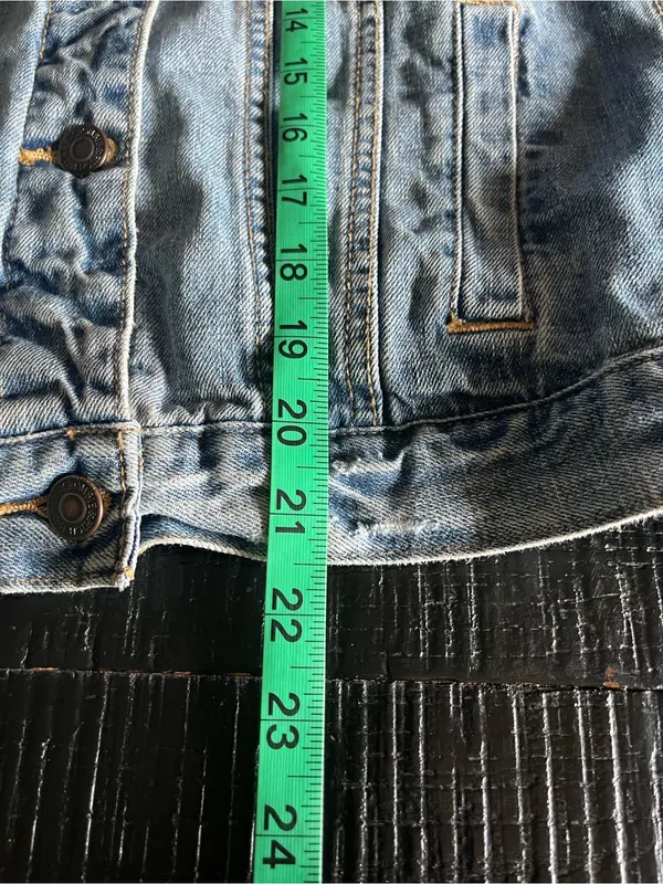 Y2K Abercrombie & Fitch Women's Hooded Jean Trucker Jacket Size S - Image 10