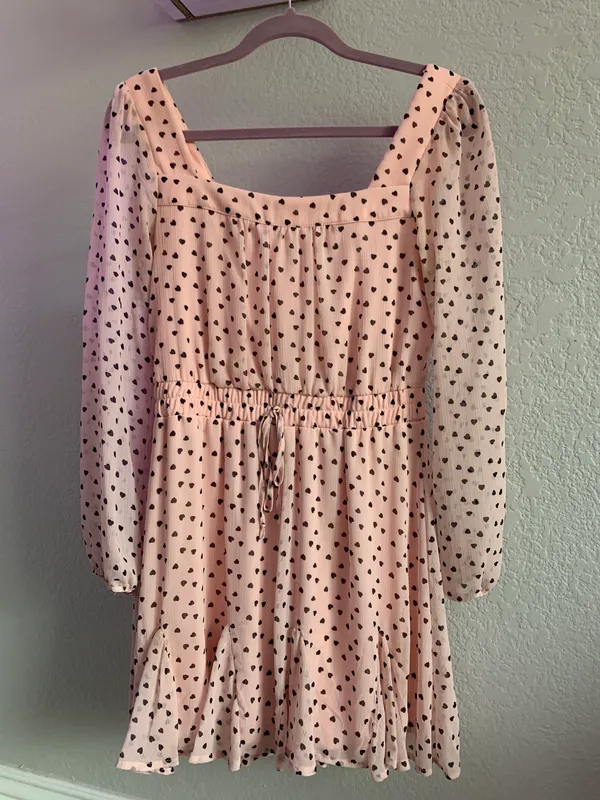 Francesca’s Pink Heart Dress - Image 2