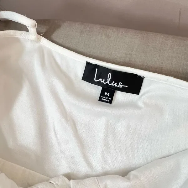 Lulu’s I've Got Love White Off-the-Shoulder Midi Dress size medium - Image 12