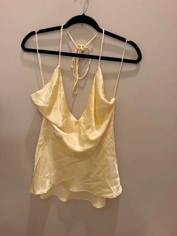 Bardot Yellow Halter Top - Image 2
