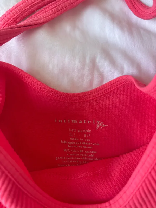 Hot Pink Free People Intimately Crop Top - Image 2
