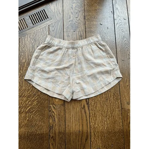 Patagonia Garden Island Shorts Womens Small Orange Gingham Hemp Blend NWT - Image 3