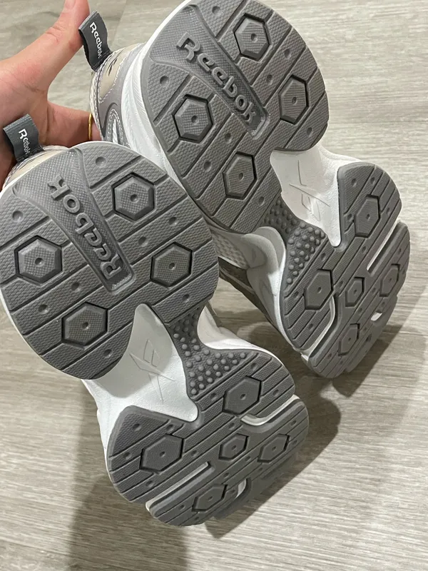 Reebok gray and white chunky sneakers  - Image 6