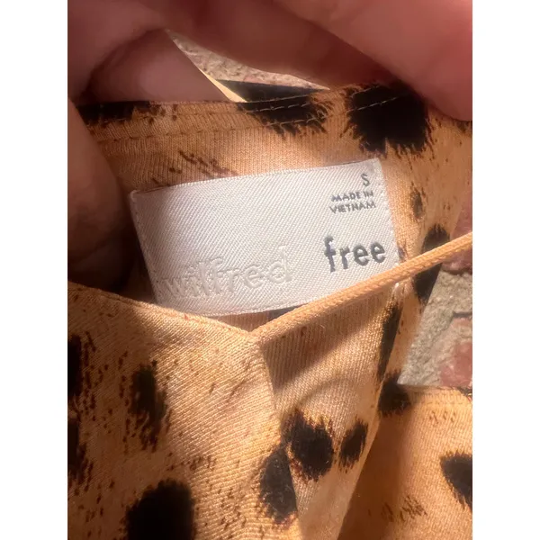 Aritzia Wilfred leopard print mini slip dress Small - Image 4