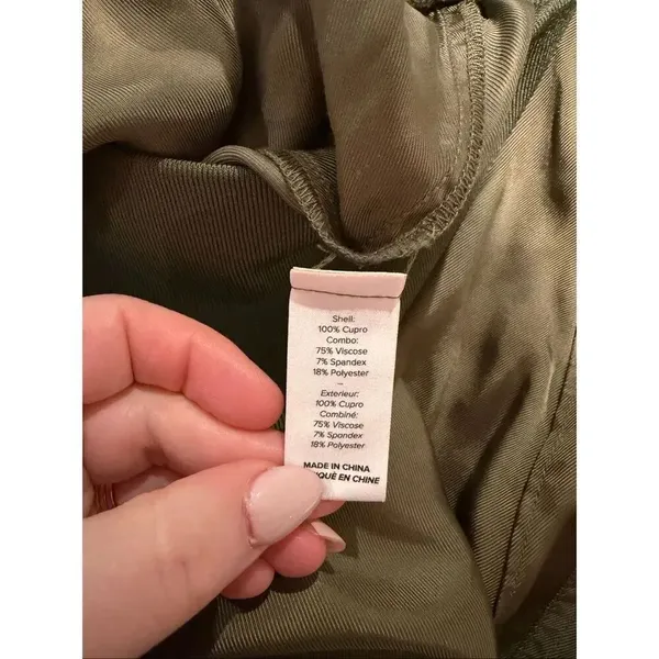 Cinq a Sept Giles Twill Cargo Joggers Cupro in Olive Medium - Image 8