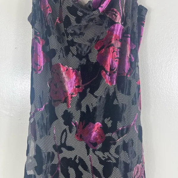 Aidan Mattox Asymmetrical Black and Pink romantic goth wedding quest - Image 2